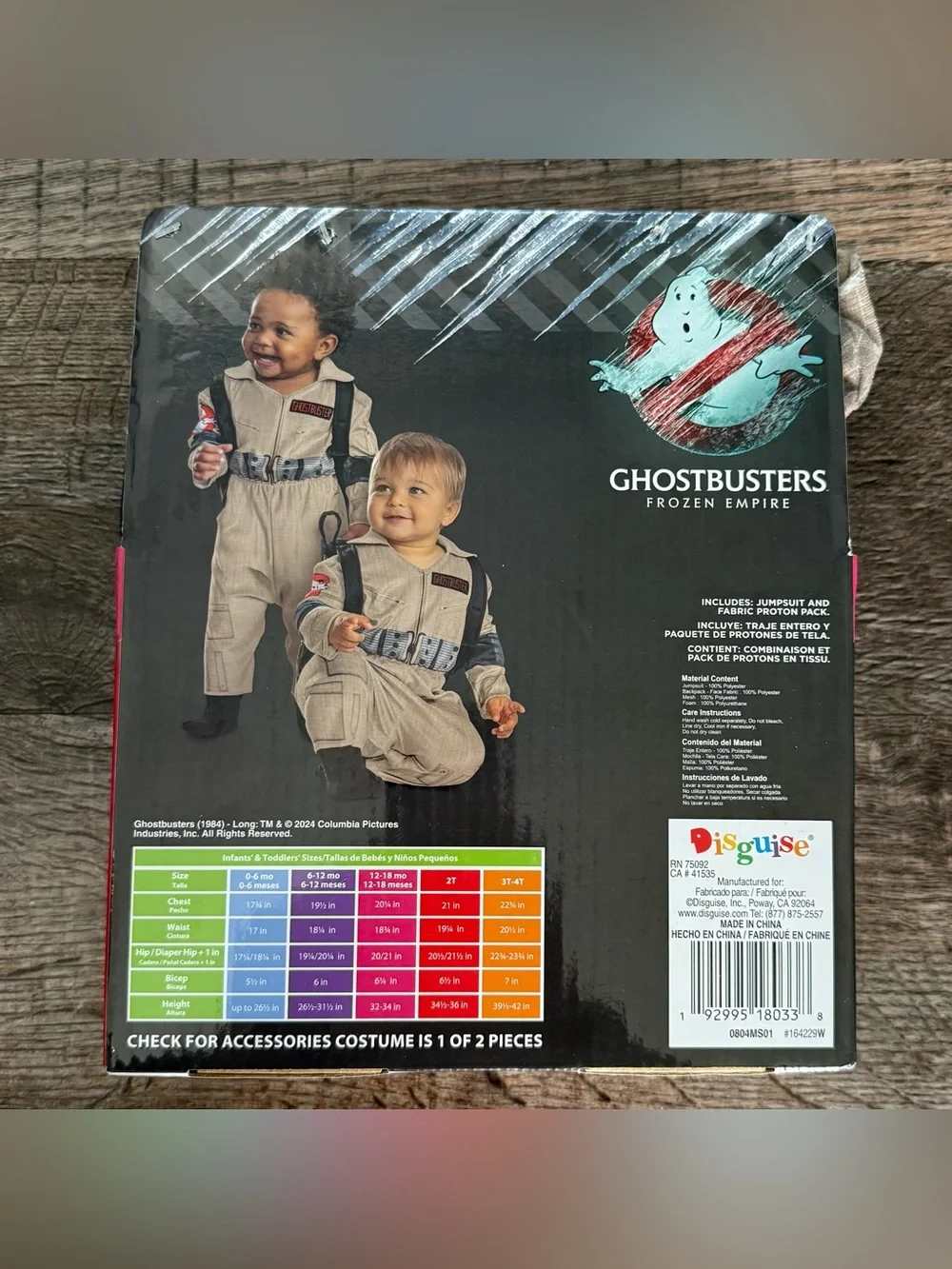 NWT Ghostbusters Frozen Empire Baby Halloween Costume 12-18 Months Disguise
